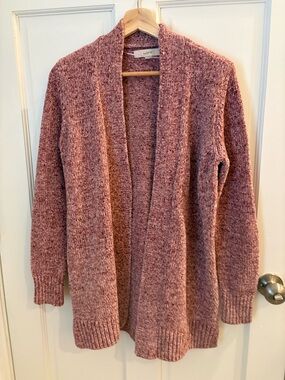 LOFT Open-Front Women's Cardigan Sweater in Dusty Rose Sz M